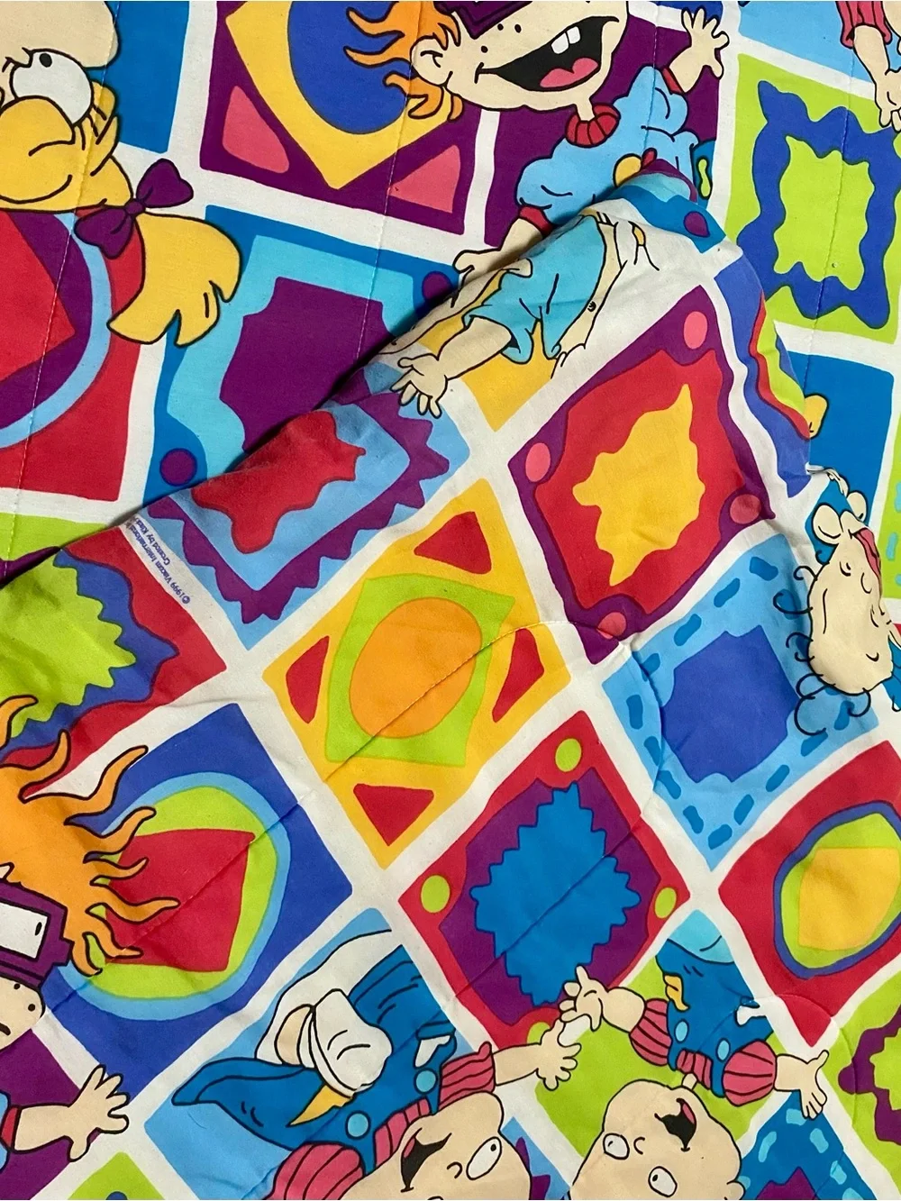 Vintage 90’s Rugrats Twin Size Reversible Comforter